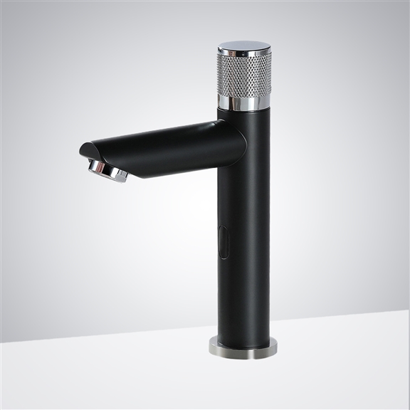 Fontana Deck Mounted Commercial Touchless Bathroom Sink Faucet Matte Black